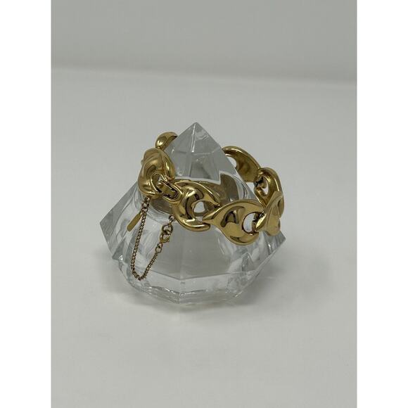 Monet Chunky Gold Tone Bracelet - Picture 3 of 11